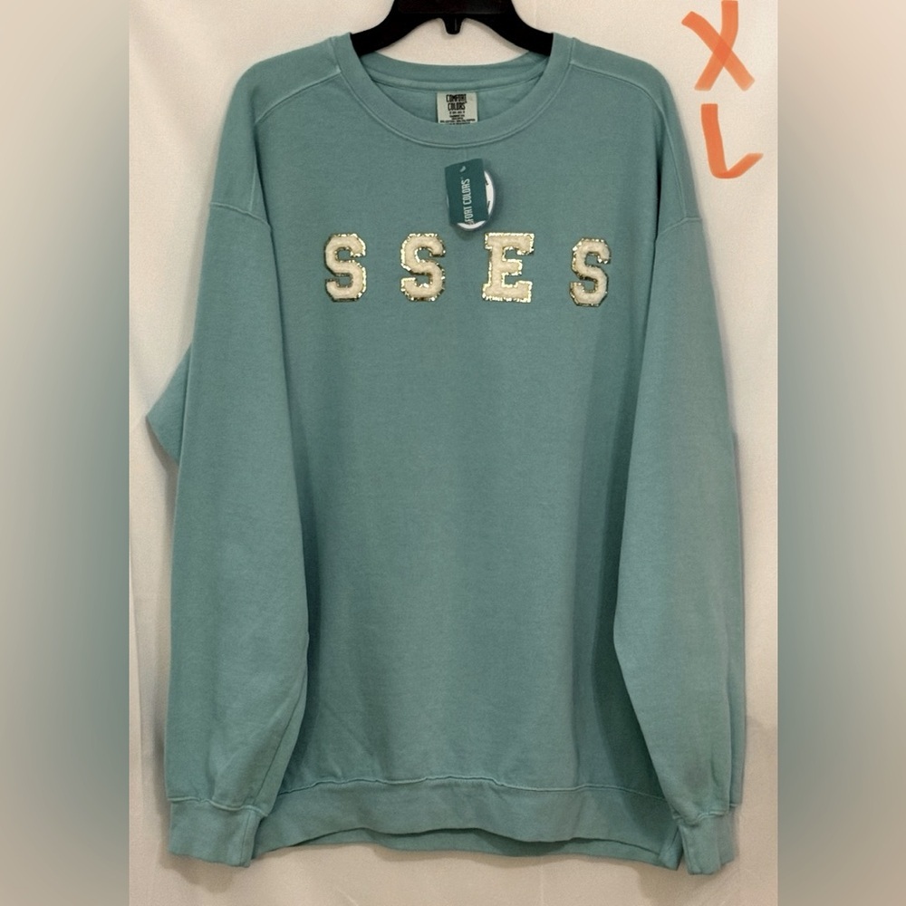 Comfort Colors Blue Crewneck Sweater Relaxed Fit